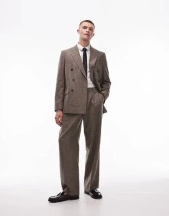 Topman Slim Suit In Black -Daily Wardrobe Shop 206415316 1 brown 2