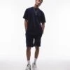Topman Oversized Fit Velvet Cord Short In Navy For Men -Daily Wardrobe Shop 206457913 1 navy