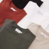 Topman 5 Pack Regular T-shirt In Black, White, Stone, Khaki And Burgundy For Men Multi -Daily Wardrobe Shop 206495446 1 multi