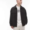 Topman Double Faced Shacket In Black For Men -Daily Wardrobe Shop 206513775 1 black
