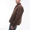 Topman Wax Look Jacket With Faux Fur Collar In Brown For Men -Daily Wardrobe Shop 206513930 1 brown