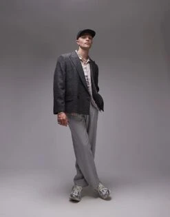 Topman Premium Salt And Pepper Suit