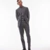 Topman Premium Slim Wool Mix Suit In Charcoal -Daily Wardrobe Shop 206534257 4