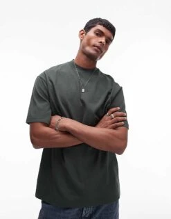 Topman 5 Pack Oversized Fit T-shirt In Black, White, Red, Navy And Green For Men Multi -Daily Wardrobe Shop 206542009 3