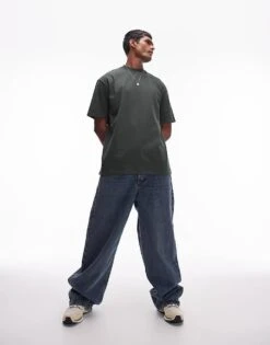 Topman 5 Pack Oversized Fit T-shirt In Black, White, Red, Navy And Green For Men Multi -Daily Wardrobe Shop 206542009 4