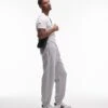 Topman Premium Heavyweight Oversized Jogger In Grey Marl For Men -Daily Wardrobe Shop 206543750 1 greymarl