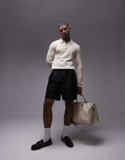 Topman Essential Polo In Beige For Men -Daily Wardrobe Shop 206554227 4