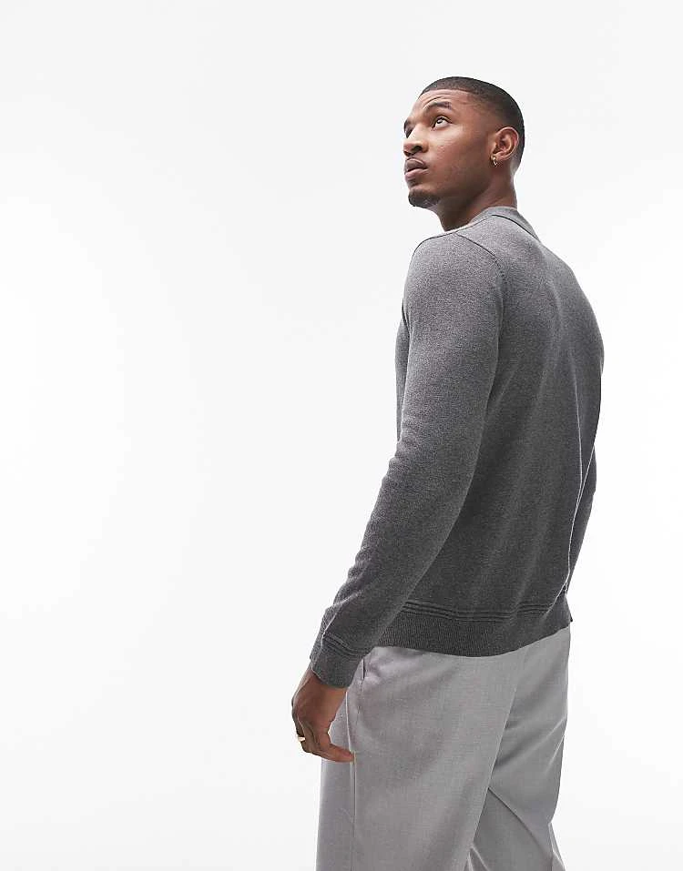 Topman Essential Polo In Charcoal For Men 4 Topman Essential Polo In Charcoal For Men - Image 2