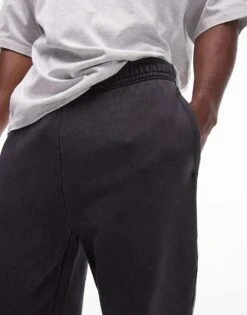 Topman Washed Oversized Jogger In Black For Men Washed Black 12 Topman Washed Oversized Jogger In Black For Men Washed Black -Daily Wardrobe Shop 206554468 5