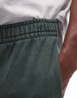 Topman Washed Straight Leg Jogger In Green For Men Washed Green -Daily Wardrobe Shop 206554504 5