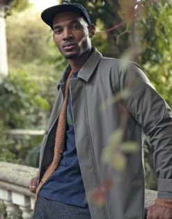 Topman Hooded Mac Coat In Khaki For Men