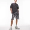 Topman Oversized Fit Printed Plisse Short In Grey For Men 2 Topman Oversized Fit Printed Plisse Short In Grey For Men -Daily Wardrobe Shop 206586111 1 grey