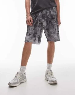 Topman Oversized Fit Printed Plisse Short In Grey For Men 10 Topman Oversized Fit Printed Plisse Short In Grey For Men -Daily Wardrobe Shop 206586111 4
