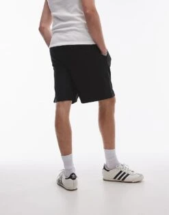 Topman Oversized Fit Airtex Short In Black For Men 10 Topman Oversized Fit Airtex Short In Black For Men -Daily Wardrobe Shop 206626549 3
