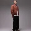 Topman Relaxed Fit Cord Bomber Jacket In Rust For Men -Daily Wardrobe Shop 206627701 1 rust