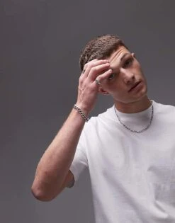 Topman Oversized Fit Cropped T-shirt In White For Men 8 Topman Oversized Fit Cropped T-shirt In White For Men -Daily Wardrobe Shop 206698850 2