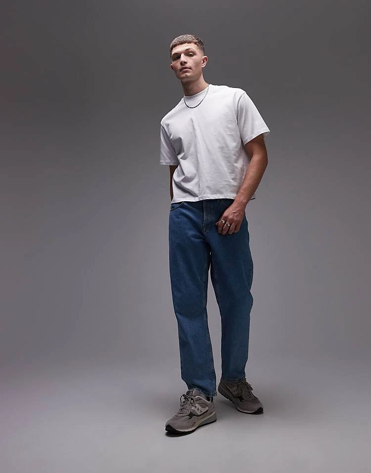 Topman Oversized Fit Cropped T-shirt In White For Men 6 Topman Oversized Fit Cropped T-shirt In White For Men - Image 4