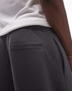 Topman Pleat Front Straight Leg Jogger In Charcoal For Men -Daily Wardrobe Shop 206698954 3