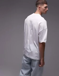 Topman Extreme Oversized Fit T-shirt With Madrid Print In White For Men -Daily Wardrobe Shop 206699109 4