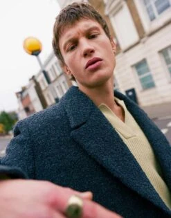 Topman Overcoat In Grey For Men -Daily Wardrobe Shop 206712703 2