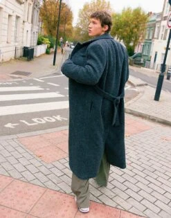 Topman Overcoat In Grey For Men -Daily Wardrobe Shop 206712703 3