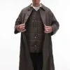 Topman Oversized Mac With Removeable Lining In Khaki For Men -Daily Wardrobe Shop 206712719 1 khaki