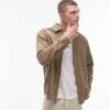 Topman Mini Cord Oversized Shirt In Stone For Men -Daily Wardrobe Shop 206718554 1 stone