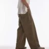 Topman Wide Leg Cord Trousers In Stone For Men -Daily Wardrobe Shop 206738684 1 stone