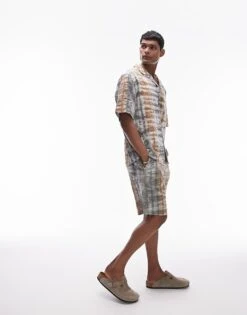 Topman Seersucker Tiedye Coord