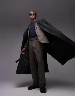 Topman Textured Suit In Brown 9 Topman Textured Suit In Brown -Daily Wardrobe Shop 206854067 1 brown 1