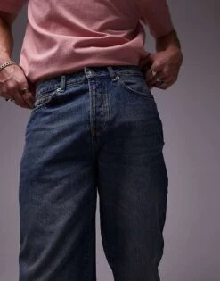 Topman Taper Jeans In Mid Wash For Men 11 Topman Taper Jeans In Mid Wash For Men -Daily Wardrobe Shop 206858003 4
