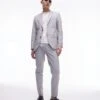 Topman Slim Herringbone Suit Jacket And Trouser In Grey -Daily Wardrobe Shop 206969220 group 1