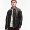 Topman Faux Leather A2 Jacket In Black For Men -Daily Wardrobe Shop 206988828 1 black