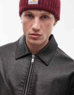 Topman Faux Leather A2 Jacket In Black For Men -Daily Wardrobe Shop 206988828 3