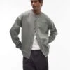 Topman Oversized Fit Crew Neck Cardigan In Sage For Men -Daily Wardrobe Shop 206989302 1 sage