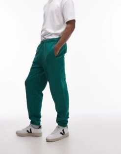 Topman Washed Oversized Jogger In Green For Men Washed Green -Daily Wardrobe Shop 207011656 2
