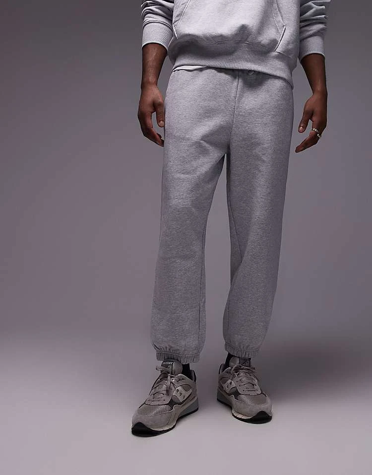 Topman 2 Pack Premium Heavyweight Relaxed Jogger In Black And Grey Marl For Men Multi 6 Topman 2 Pack Premium Heavyweight Relaxed Jogger In Black And Grey Marl For Men Multi - Image 4