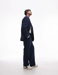 Topman Oversized Suit In Blue