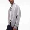 Topman Oversized Fit Heavyweight Scuba Full Zip Through In Grey Marl For Men -Daily Wardrobe Shop 207062710 1 greymarl