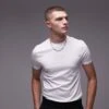 Topman Muscle Fit T-shirt In White For Men -Daily Wardrobe Shop 207065360 1 white