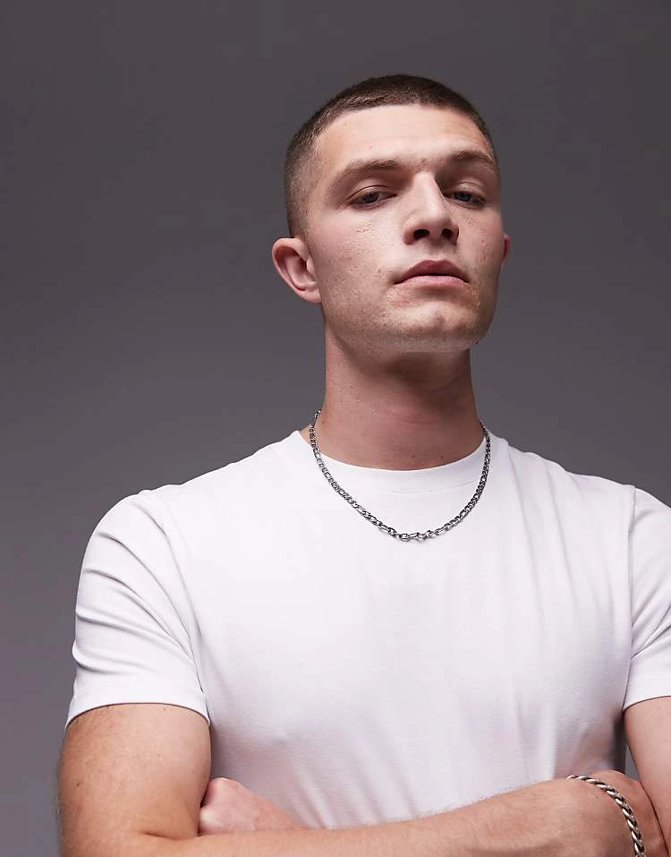 Topman Muscle Fit T-shirt In White For Men 6 Topman Muscle Fit T-shirt In White For Men - Image 4