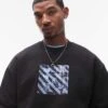 Topman Oversized Fit Sweatshirt With Tokyo Street Print In Washed Black For Men 2 Topman Oversized Fit Sweatshirt With Tokyo Street Print In Washed Black For Men -Daily Wardrobe Shop 207131682 1 washedblack
