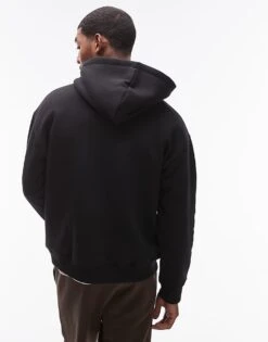 Topman Oversized Fit Hoodie With Raffle Ticket Print In Black For Men -Daily Wardrobe Shop 207131697 4