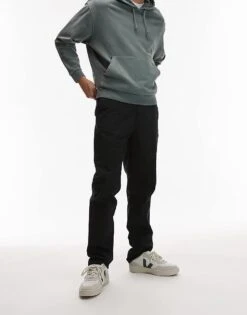 Topman Slim Chino Trousers In Black For Men -Daily Wardrobe Shop 207135685 4