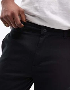 Topman Skinny Chino Trousers In Black For Men -Daily Wardrobe Shop 207135686 5