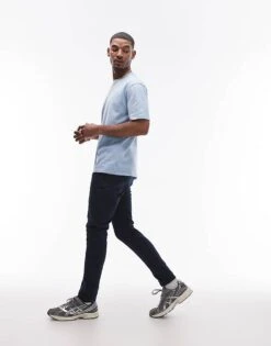 Topman Skinny Chino Trousers In Navy For Men -Daily Wardrobe Shop 207135715 1 navy 1