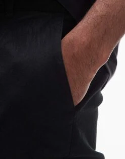 Topman Straight Chino Trousers In Black For Men -Daily Wardrobe Shop 207140872 3
