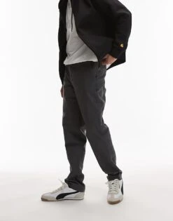 Topman Slim Chino Trousers In Charcoal For Men 13 Topman Slim Chino Trousers In Charcoal For Men -Daily Wardrobe Shop 207140888 1 charcoal 1