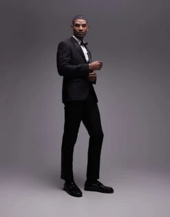 Topman Entry Slim Tux In Black
