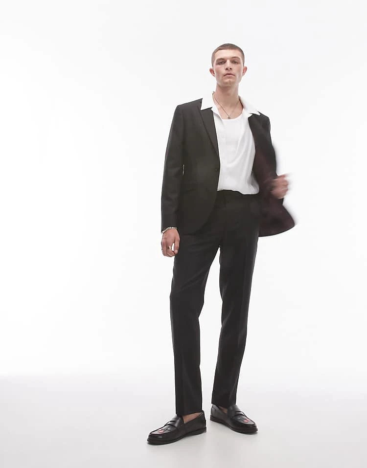 Topman Slim Suit Black 4 Topman Slim Suit Black - Image 2